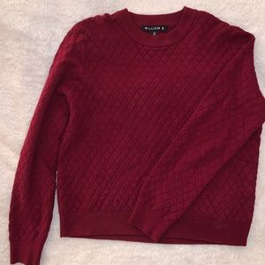 Maroon quilted sweater from William B + Friends
